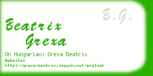 beatrix grexa business card